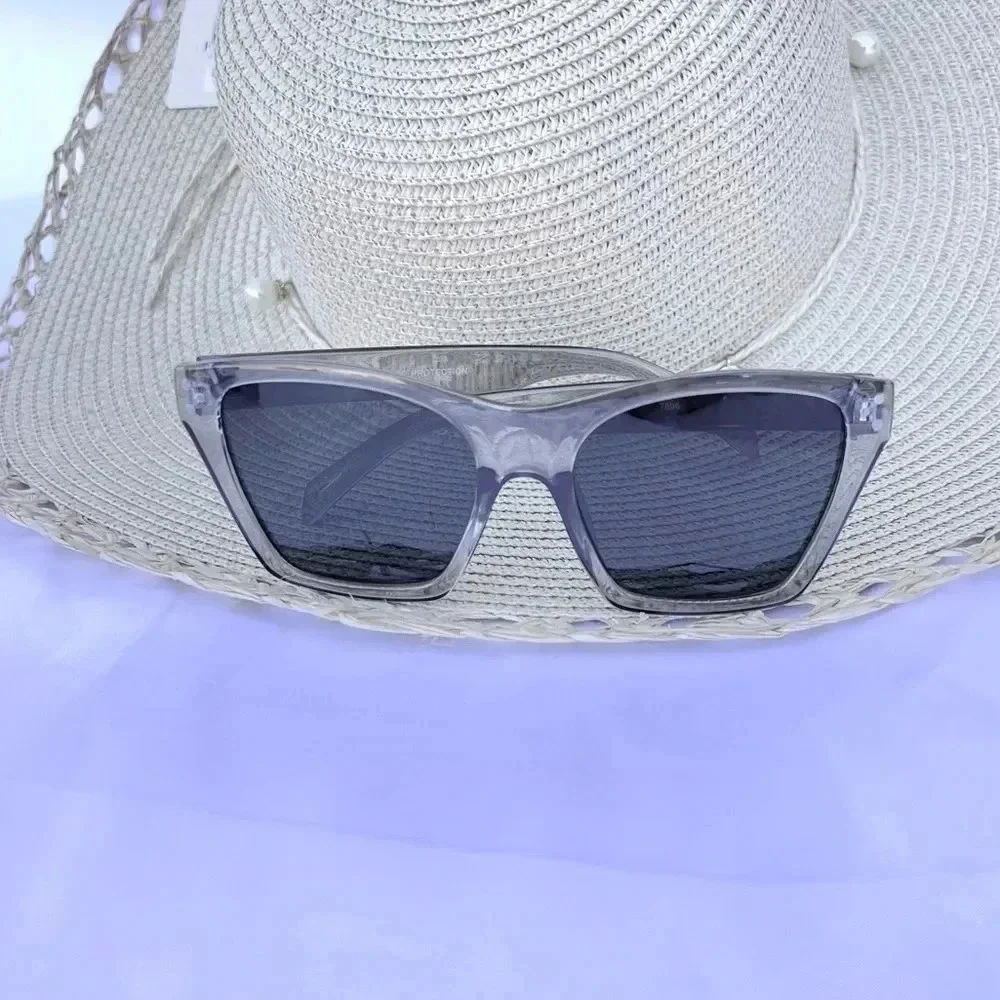 Sunglasses Clear Gray Frame 100% UV Protection